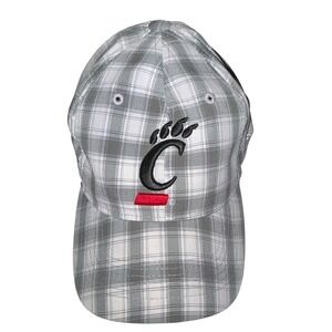 Cincinnati Bearcats, gray plaid baseball hat one-fit by Top of the World